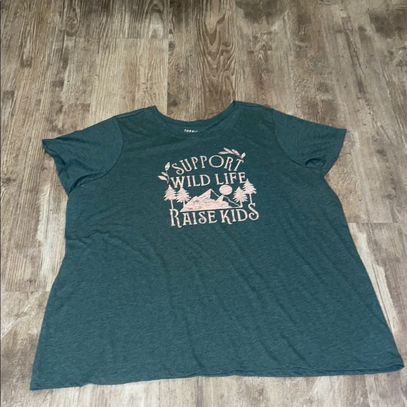 torrid Tops - Teal Shirt - Support Wildlife Design